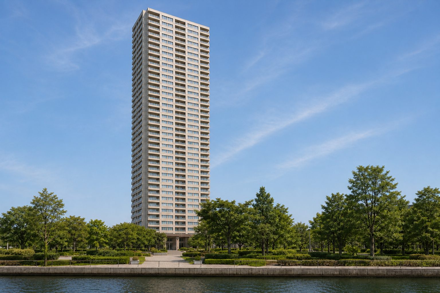 キャナルワーフタワーズ ウエストタワーをイメージした外観