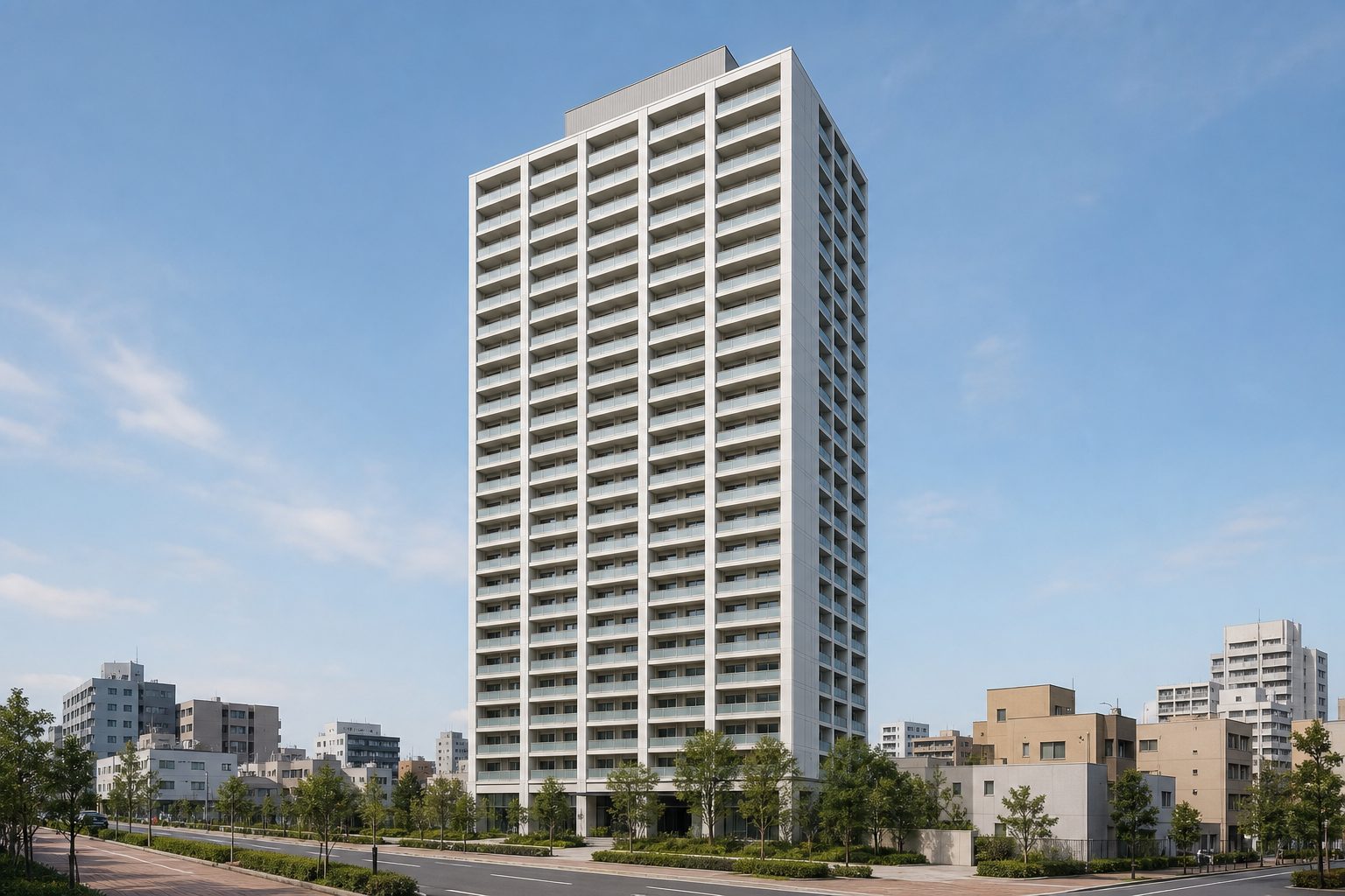 シティテラス大井仙台坂ヒルトップガーデンをイメージした外観