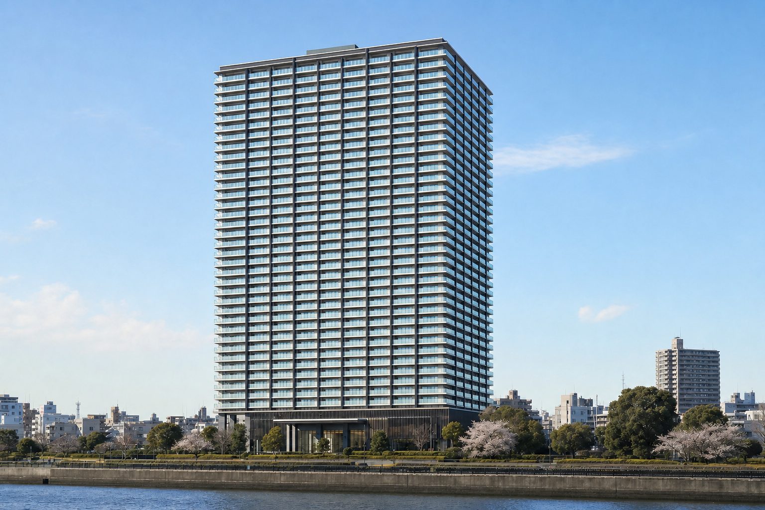 シティタワー千住大橋をイメージした外観