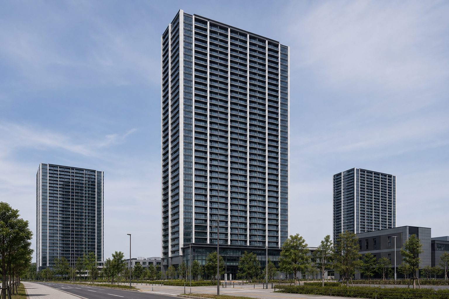 シティタワーズ東京ベイ セントラルタワーをイメージした外観