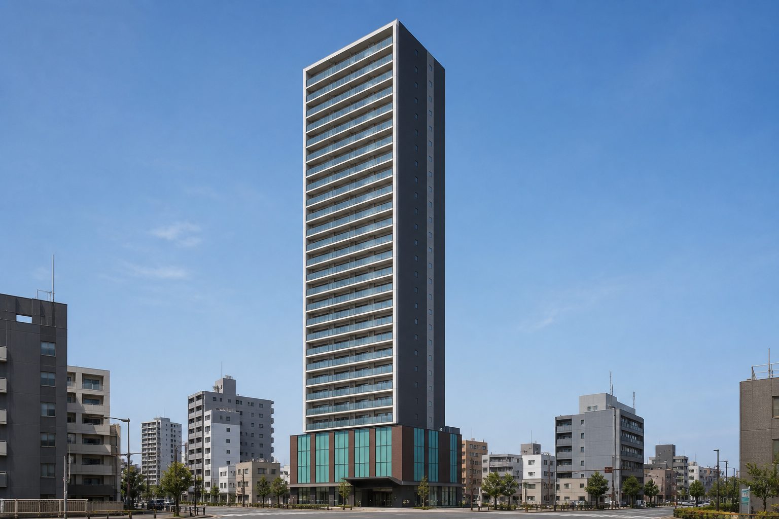 松屋タワーをイメージした外観