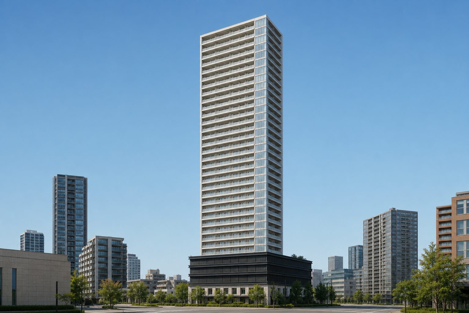 プレミストタワー大阪新町ローレルコートの外観イメージ