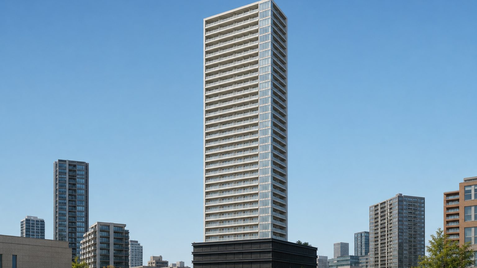 プレミストタワー大阪新町ローレルコートの外観イメージ